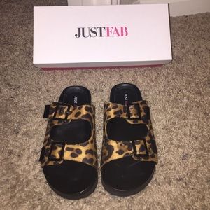 Leopard Birkenstock sandals