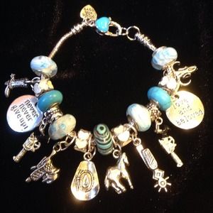 Turquoise Cowgirl Charm Bracelet.   NWOT