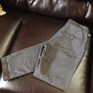Medium grey slacks slim cut.