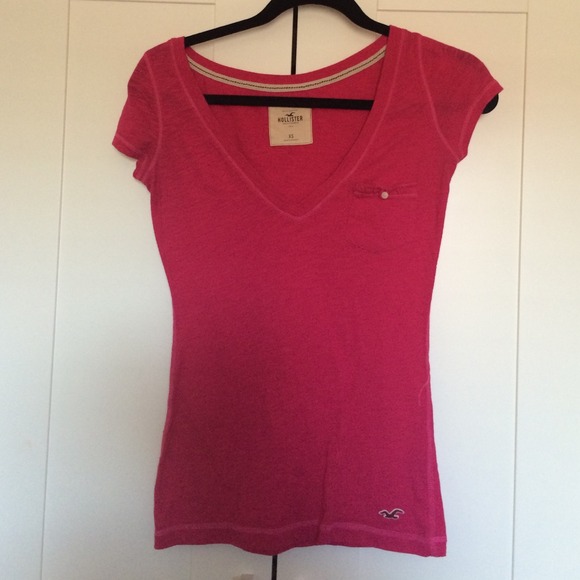 Pink Hollister t shirt