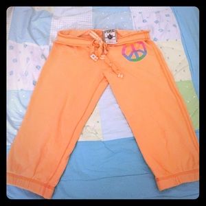 Orange Capri sweat pants from pink by VS