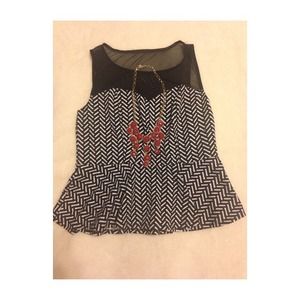 Gorgeous Chevron Peplum Top