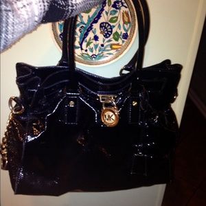 Black patten leather Michael Kors bag!