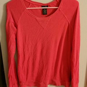 Light red crew neck long sleeve