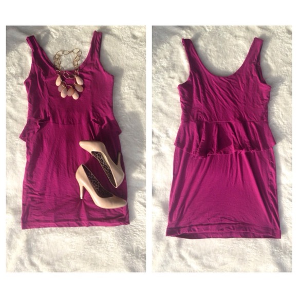 Magenta Peplum Dress!