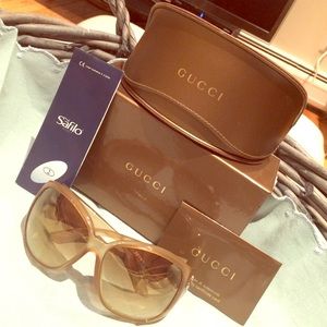 SOLD!!!  sunglasses - Amber frame gold medallion