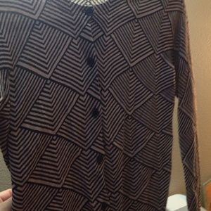 Tan and black cardigan