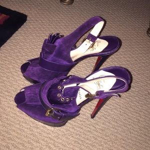 Christian Louboutin Purple Suede Shoes