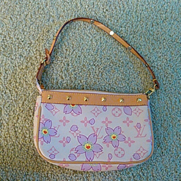 Pink flowered purse