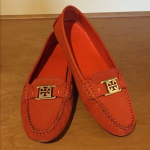 Tory Burch orange Kendrick mocs