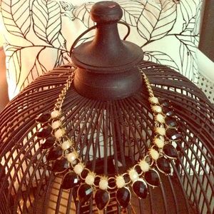 Black and white statement necklace