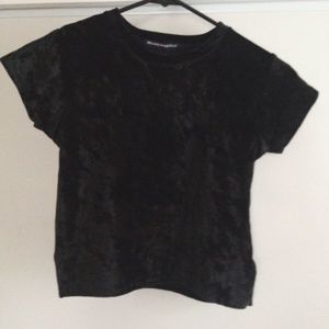 Brandy Melville velvet crop top