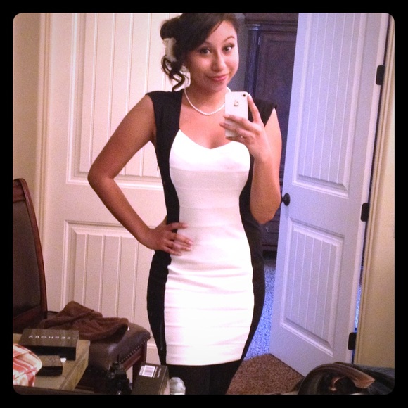 Black and white dress