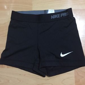 Black Nike Pro Dri Fit Spadex shorts