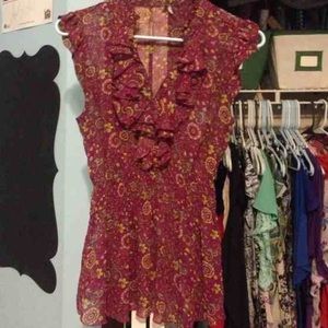 Tank Top + Gray Chiffon Top Bundle