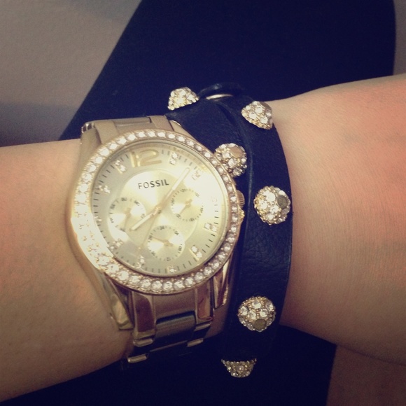 Black studded wrap bracelet