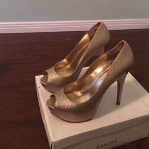 Platform Gold Shoes