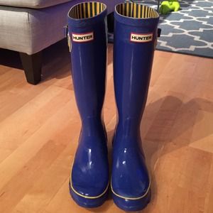 Hunter "Festival" rain boots in blue