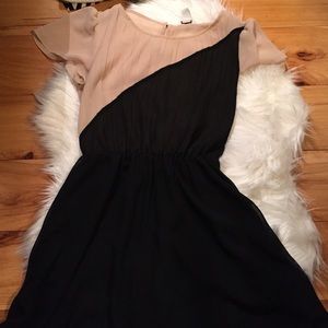 Colorblock skater dress
