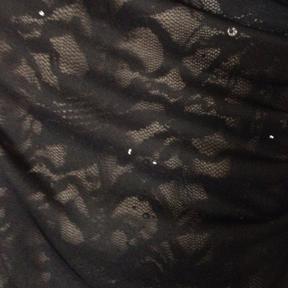Black lace maxi homecoming prom dress OFFERS OK - Picture 4 of 4