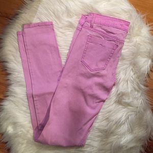 Pink skinny jeans