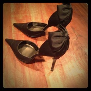 Statement black stiletto heels