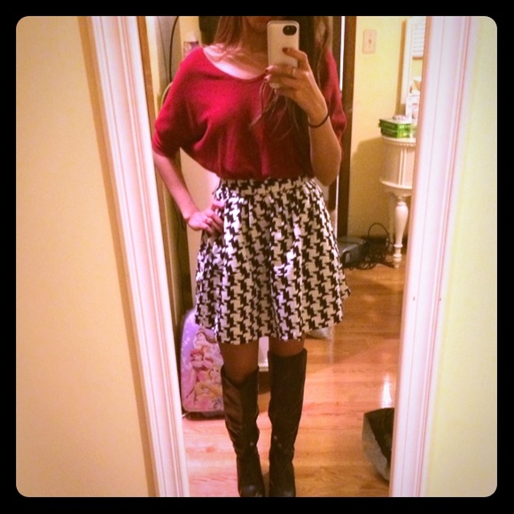 High waisted checkered skirt from express