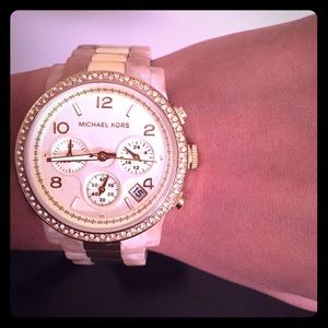 Michael Kors Marble/Gold Watch