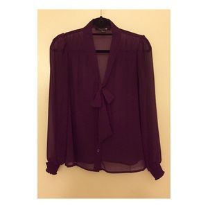 Forever 21 Sheer Purple Blouse