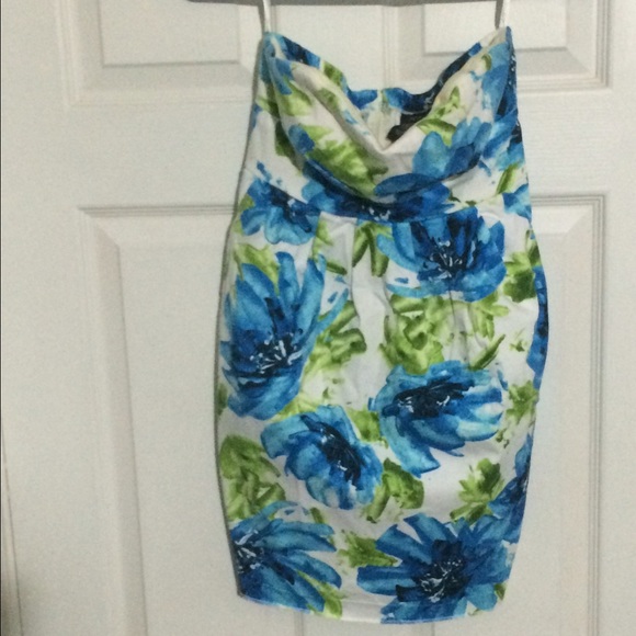 Strapless spring dress