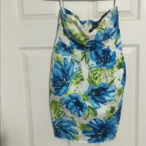 Strapless spring dress
