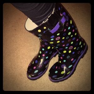 Brand New Polka-dot Rain Boots