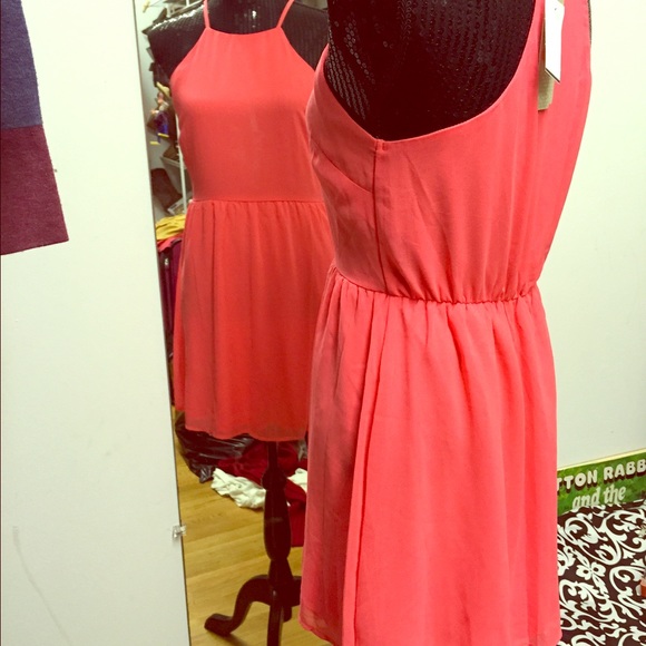 Hot pink short dress