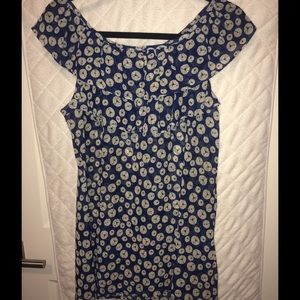 Blue and white tunic