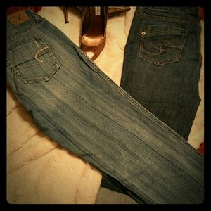2 pair Capri denim.