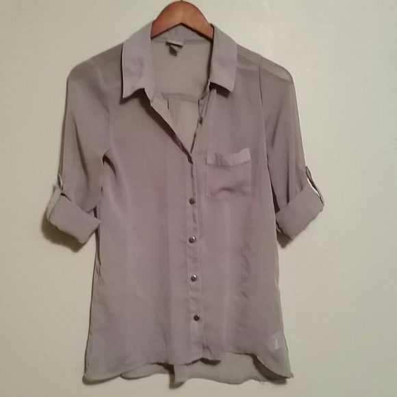 Sheer button up - Picture 3 of 4