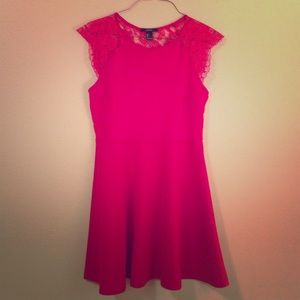 Red lace dress