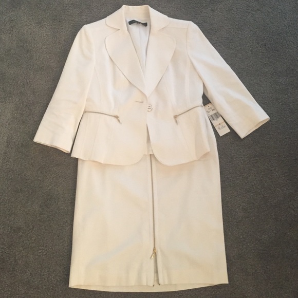 NWT Beautiful White Nine West Skirt suit 2 - Picture 1 of 4