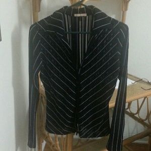Black w/white pinstripe blouse