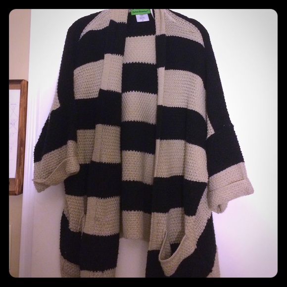 Super Cute Oversized Striped Cardigan