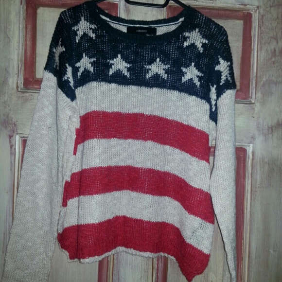 F21 American Flag sweater