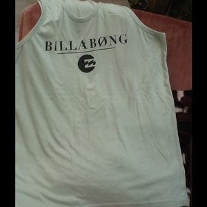 Billabong Lrg tank top. light mint green color.
