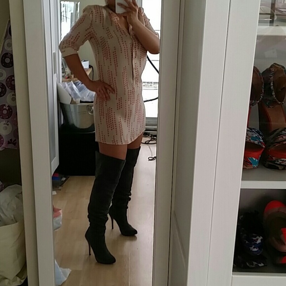 Tucker Pink Nude Silk Print Tunic