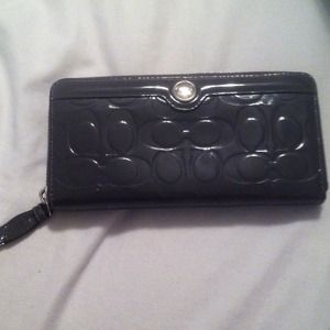 gray Coach wallet