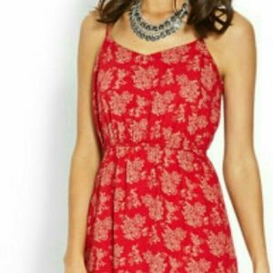 Forever 21 Red Far East Woven Dress