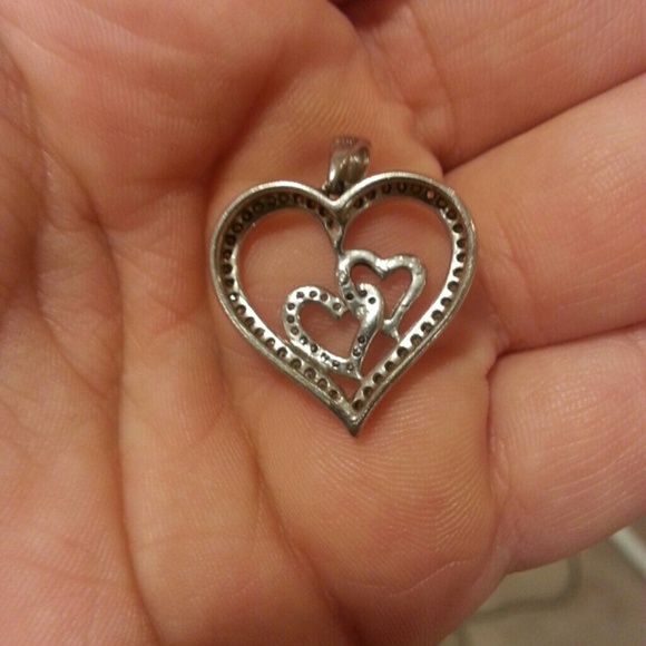 Diamond and Rose Gold Heart Necklace - Picture 3 of 3