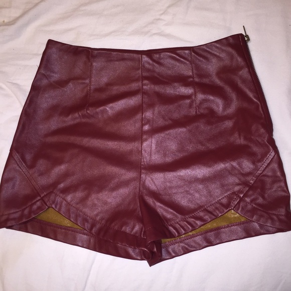 Tobi leather shorts