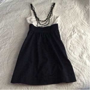Express Two Tone Dress with Removable Necklace
