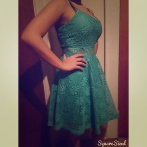 Teal short dress