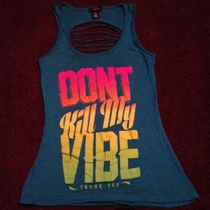 Graphic Electric blue tank top